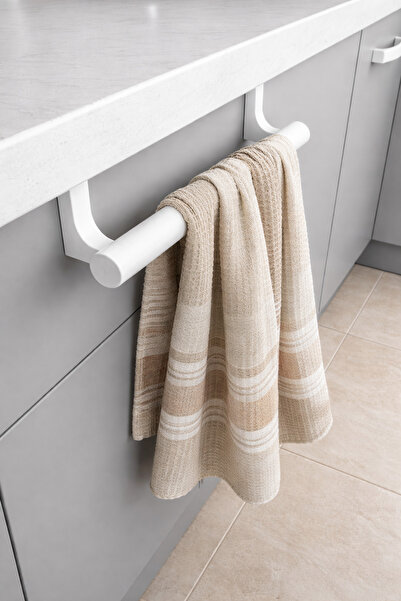 YAZAL3D Beyaz Modern Dolap Askısı – Kapak Üstü Havlu Askılığı | Mutfak & Bany...