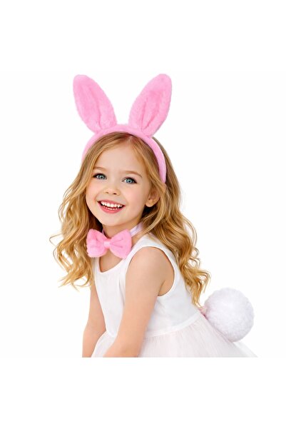 ZERO LAND Drnds Pink Full Rabbit Ear Bow Tie Tail 3& # 39-Piece (04859) Party...
