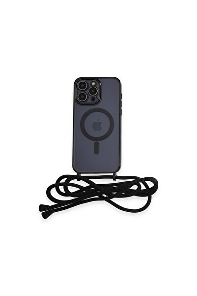 eco port غطاء آيفون 13 برو من ديفو مع حزام ليزر ماجسيف - أسود