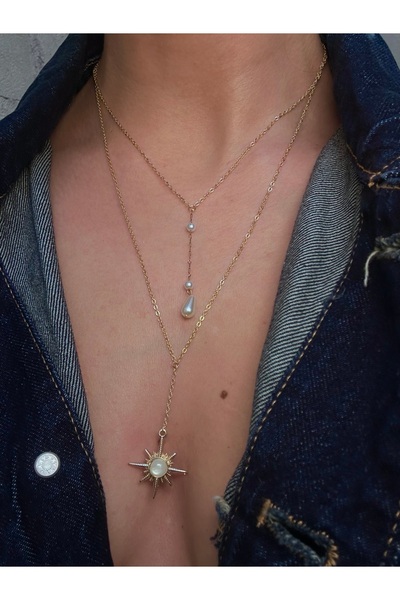 pop up store İnci Detay Yıldız İkili Kolye