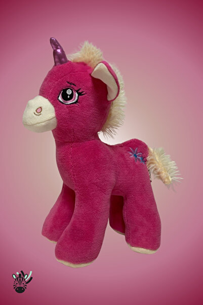 Zebra Toys Sevimli Pembe Pelüş Pony Unicorn Oyuncak – Yumuşak Dokulu,Tek Boyn...