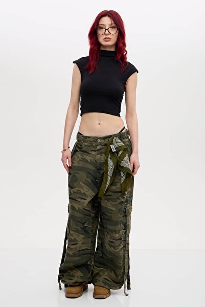 subr Kamuflaj Desenli Oversize Kesim Kargo Pantolon