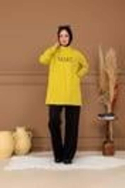 Moodbasic DİK YAKA CEPLİ YAZILI SWEAT