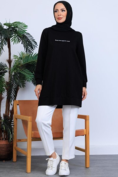 Mymood SWEATSHIRT CU BORDURĂ EMBROIDERATĂ