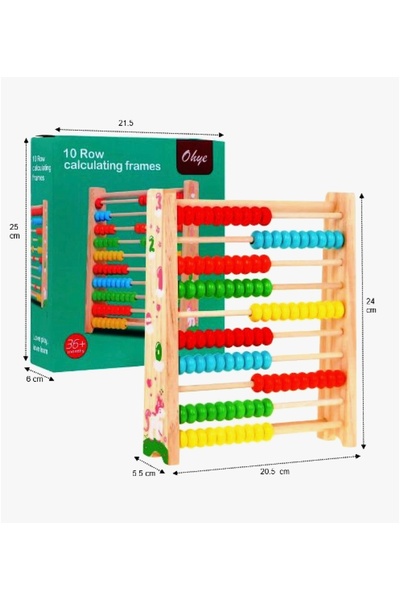 Montessori Wooden counter Okye 100 balls