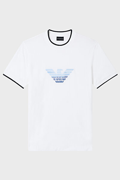 Emporio Armani Cotton Blend Slim Fit Crew Neck t Shirt Men's t Shirt Em005271...