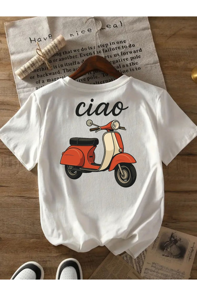 ALEYZA MODA Unisex men's/women's custom printed oversized cotton crew neck t-...