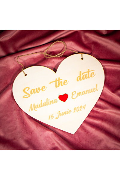 Creators of Crafts Save the date card - with red heart 20x25cm