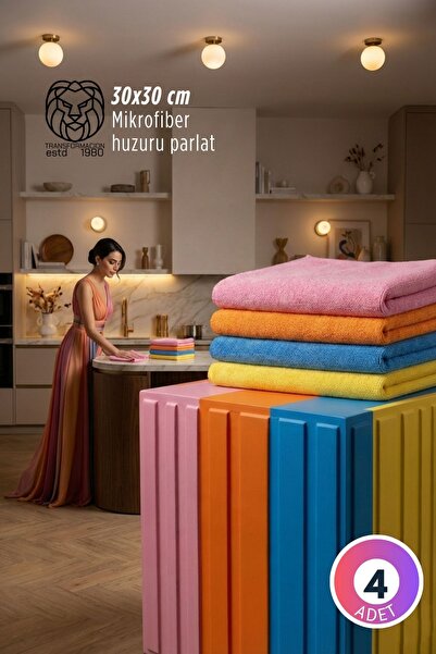 Transformacion Set od 4 luksuzne krpe od mikrofibre: Ultra upijajuće, bez ost...