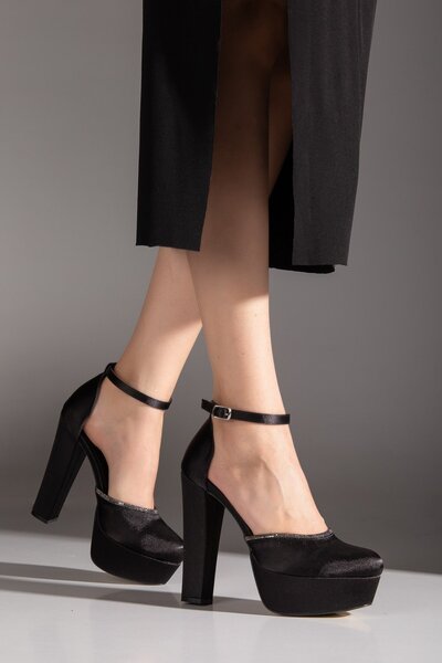 ALPELLİByAlp Rochie de seară pentru femei, neagră, din satin, cu detaliu din ...