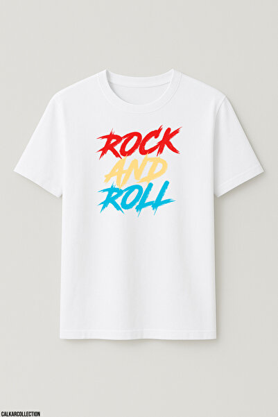 CALKARCOLLECTION Unisex Oversize Rock and Roll Tshirt