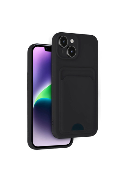 eco port Iphone 14 case kelvin business card silicone - black