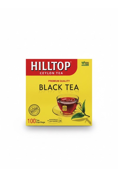 HILLTOP Ceylon Tea Premium Black Tea Siyah Çay 100’lü Poşet Çay (Tea Cup Bags)