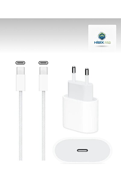 HİBİX PRO İphone 15/16/17/Pro/Max/Plus Uyumlu Hızlı Şarj Seti (20w Adaptör+Ty...