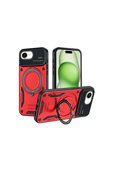 eco port iPhone 16E Case with Joy Lens Stand - Red