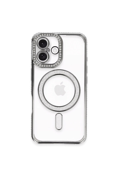 eco port حافظة آيفون 16 بلس جوكيه سيلفر ماجنيتي سيف - رمادي