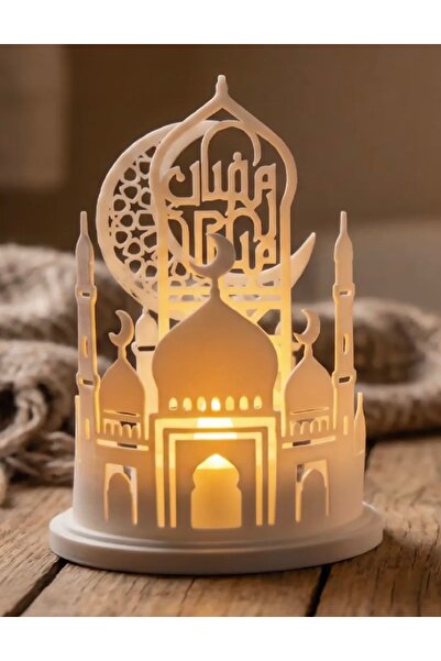 Katmanatolye Ramazan Mumluk Tealight | Işıklı Cami Silüeti | Ramazan Dekorasy...