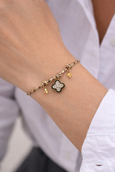 NevoAccessory سوار نسائي قابل للتعديل بتفاصيل ساحرة من لويز، مزين بخيط بني - ...