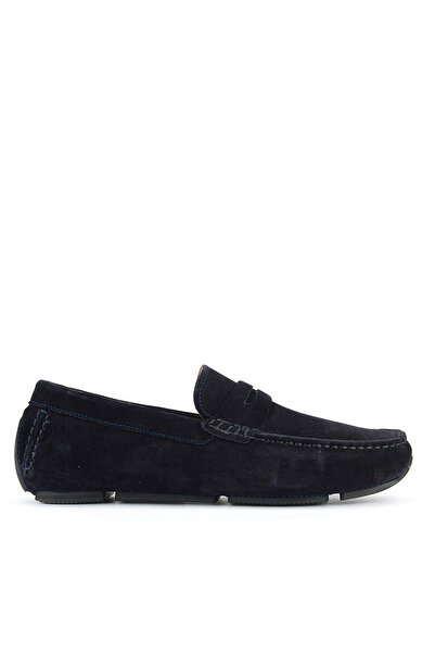 Ziya , Men's Genuine Leather Casual Shoes 1611065Ze0772 Navy Blue