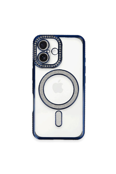 eco port حافظة آيفون 16 بلس جوكي سيلفر ماجنيتسايف - أزرق داكن