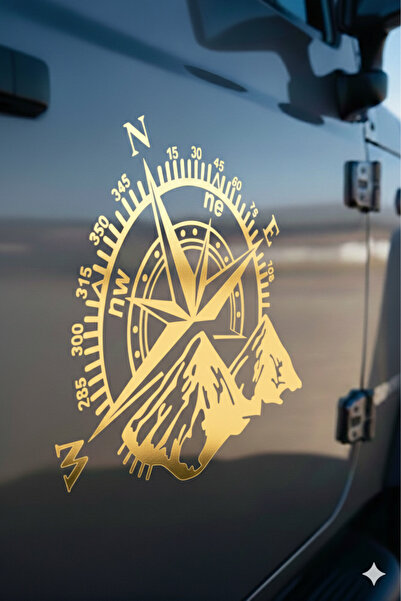 Yalıgraf Reklam Tabela Off-Road 4X4 Compass Mountain Logo Vehicle Caravan Aut...