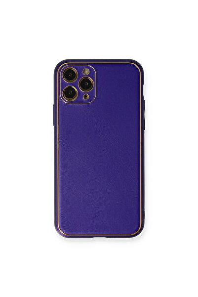 eco port جراب آيفون 11 برو غطاء سيليكون جلد كوكو - بنفسجي