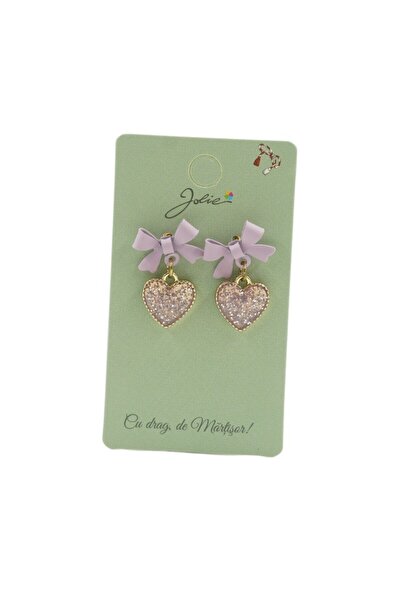 Premium JEWELRY Spring Earrings Hearts with Bow