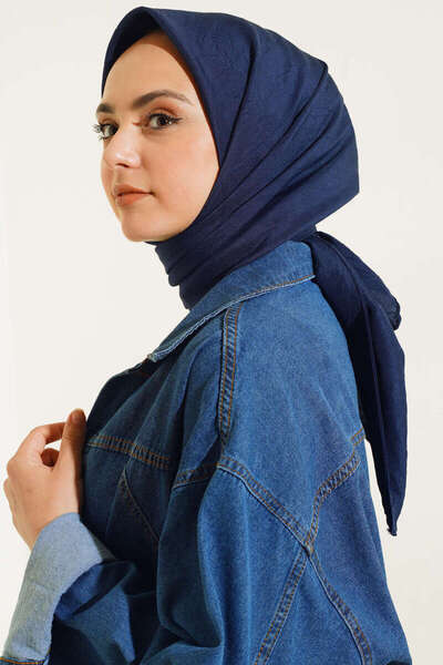 Madame Polo Mp Bambu Kraş Eşarp - Dark Navy Blue – Self-Creasing, No Ironing ...