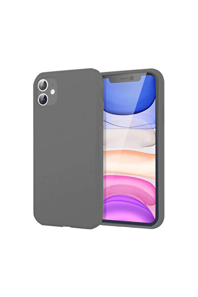 eco port حافظة آيفون 11 من السيليكون الأول - رمادي