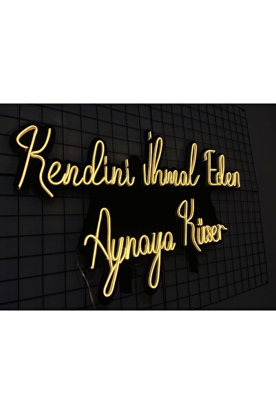 Neonnew Kendini İhmal Eden Aynaya Küser Yazılı Neon Tabela 100x60 cm