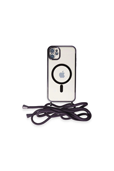 eco port غطاء آيفون 11 ديفو ليزر بحزام ماجسيف - بنفسجي عميق