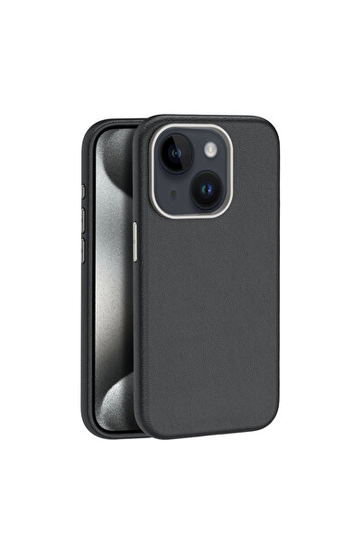 FREEDOM STOREE غطاء جوكي آيفون 15 من الجلد العجيب ماجسيف - أسود