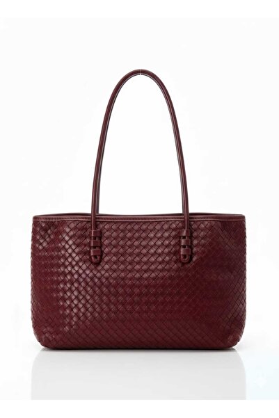 ÜçKol Ticaret Aura Series Knitted Patterned Large Size Women's Shoulder Bag