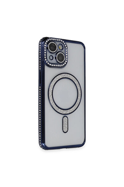 eco port iPhone 14 Case Joke Simli Magneticsafe Case - Navy Blue
