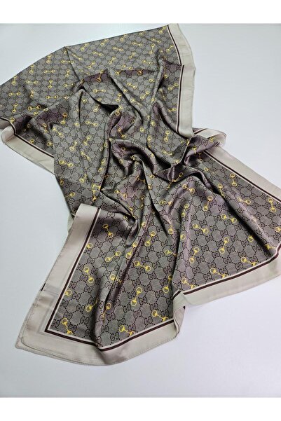 Shiva Scarfs Letter Theme Voile Silk Shawl Accessory Foulard Silk Scarfs Shaw...