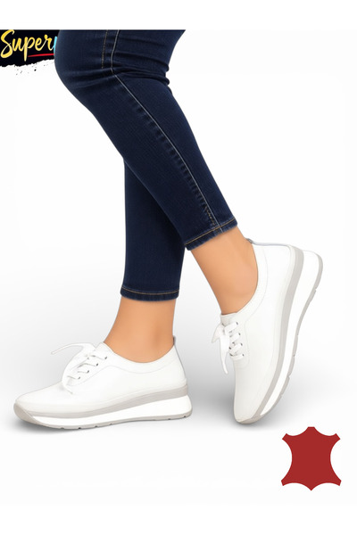 ANGEL BLUE Comfortable women's casual shoes made of soft natural leather with...