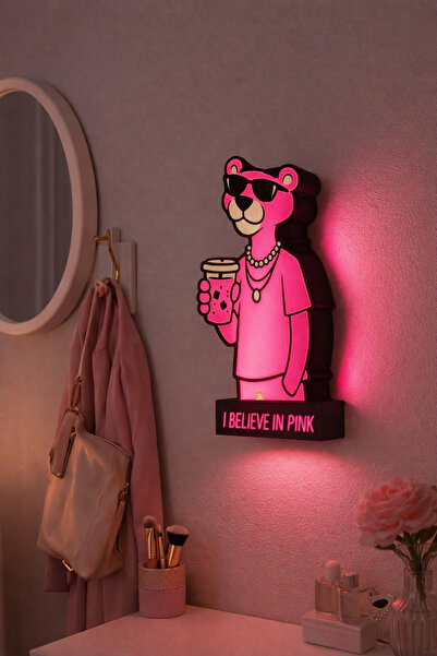 Dekor atolyem Pembe Panter LED Dekor Lambası – Cool Tasarım | I Believe in Pink