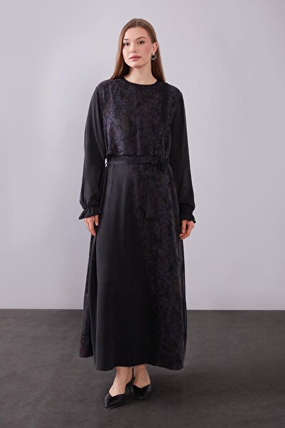 Levidor فستان كوبرا بني ذاتي التصميم