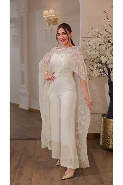 Mira A soft and elegant jumpsuit evening dress made of Barbie-style soft and ...