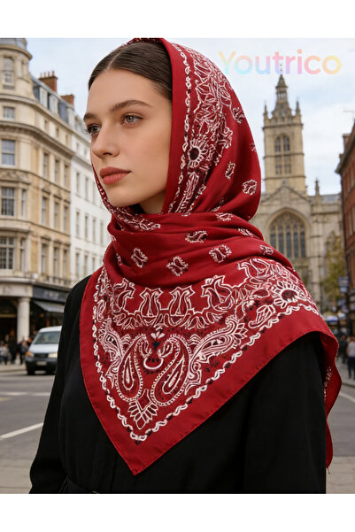 Youtrico New Paisley 70x70cm Faux Silk Scarf - Versatile Women's Accessory fo...