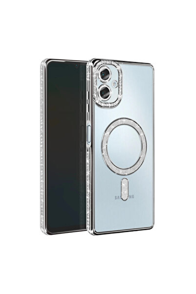 eco port حافظة سامسونج جالاكسي A06 جوك سيملي ماجنيتيسيف - فضي