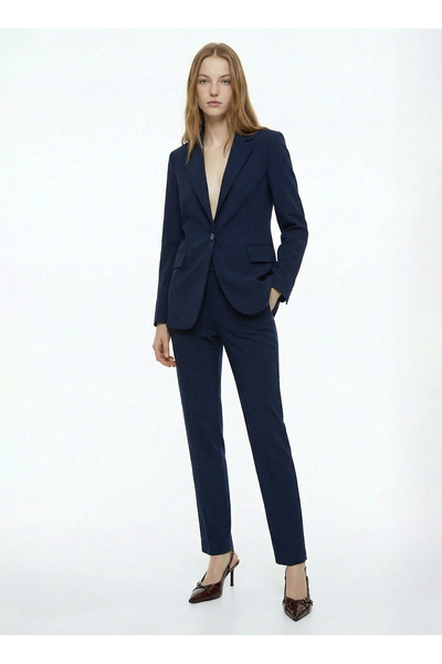 Fabrika Normal Bel Slim Fit Lacivert Kadın Pantolon F6SL-PNT0332