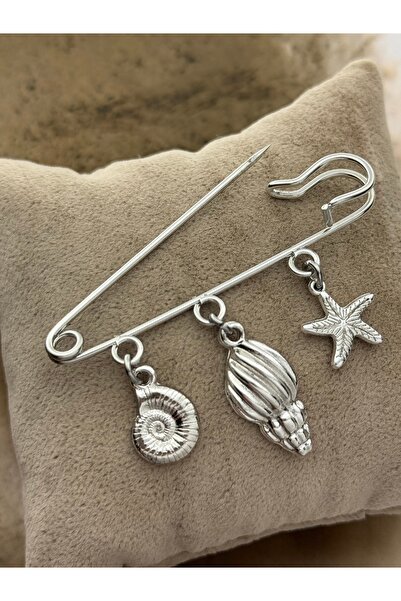 roshel Okyanus Temalı Broş İskoç İğnesi Yaka İğnesi Charmlı İğne Çengelli İğn...