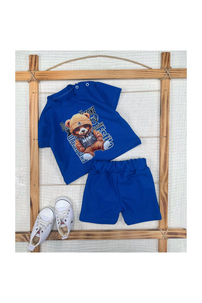 Narnuga MİRAYLİFE 9-12-18-24 شورت مطبوع عليه دانسر تيدي بير مع تي شيرت بأكمام...