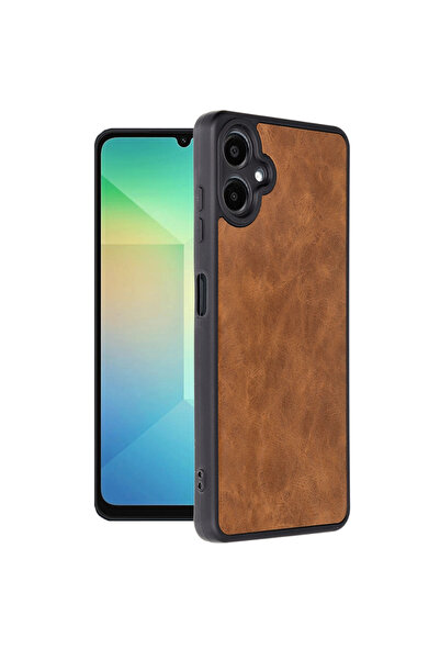 eco port حافظة سامسونج جالاكسي A06 من الجلد من أراس - أسمر