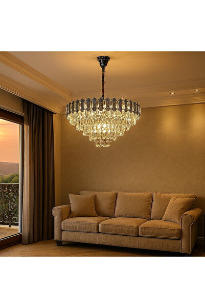 HAMER Large, modern silver chandelier suitable for luxurious reception areas ...