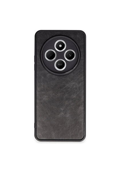 eco port غطاء جلدي أسود من أراس لهاتف ريدمي 14c