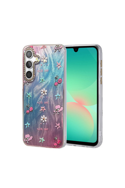 eco port Samsung Galaxy A26 Case Blade Mirrored Pattern Cover - Pattern 4