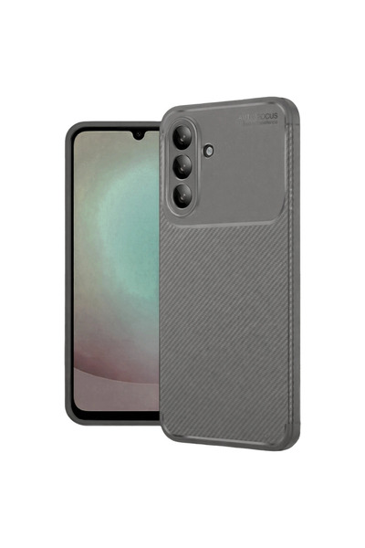 eco port غطاء سامسونج جالاكسي A56 من الكربون مع خاصية التركيز التلقائي - رمادي