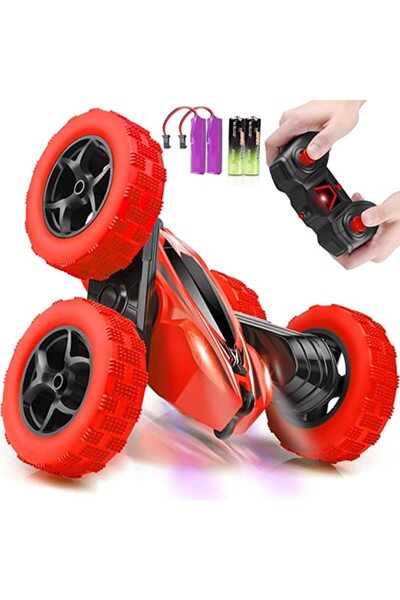 Arabest RC Stunt Car for Kids, 360° Rotation RC Car with LED Lights, 4WD Elec...